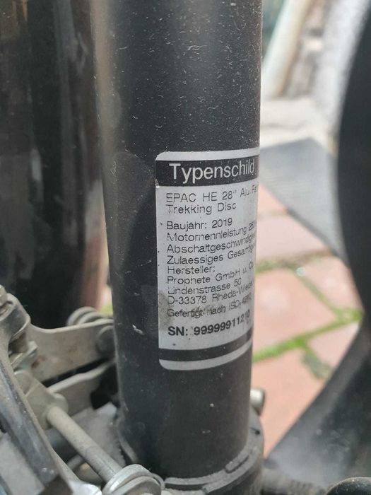Vând bicicletă electrică Prophete Pedelec