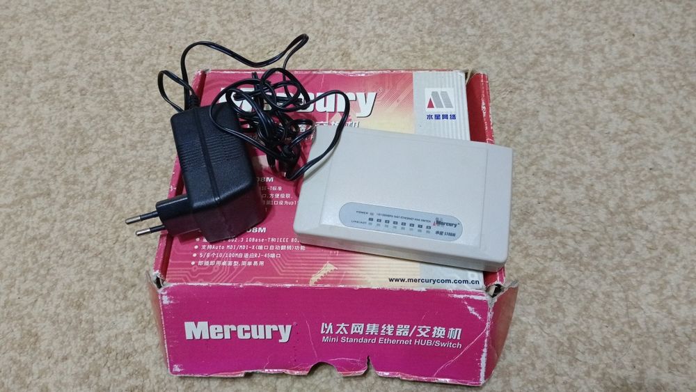 Сетевой коммутатор (хаб/свитч) Mercury Mini Standard Ethernet