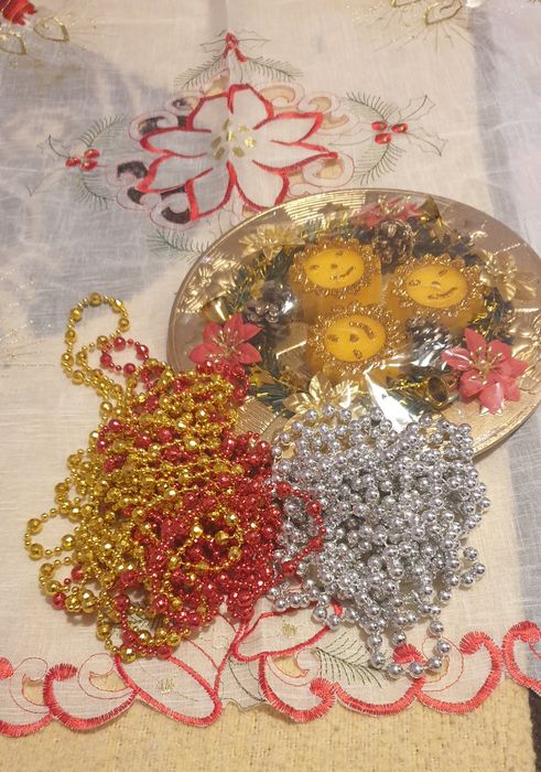 Față de masă, farfurie decor Crăciun