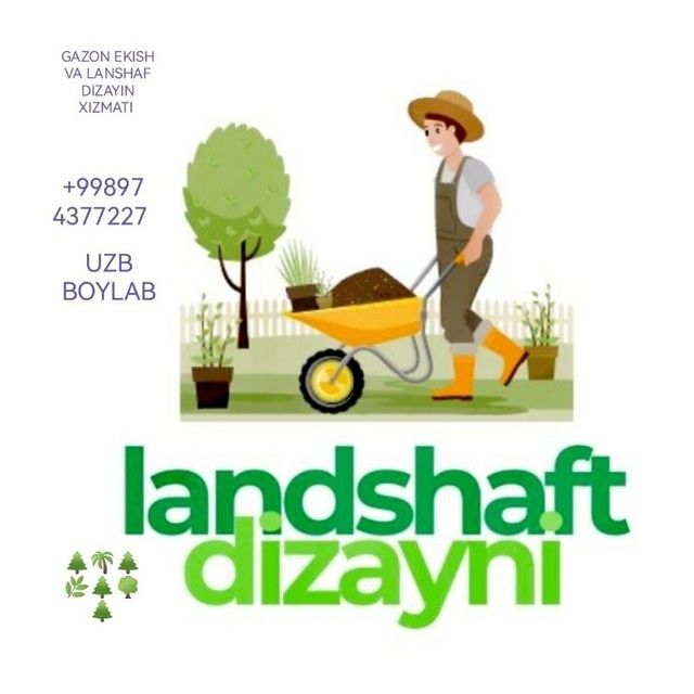 Jizzax Gazon ekish va lanshaf Dizayin xizmatlari