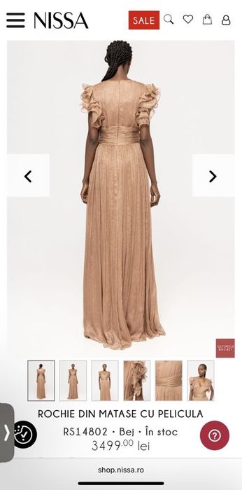 Rochie Nissa din matase, marime 38, noua