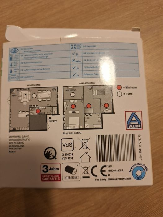 Detector de fum nou Workzone - Nou, Sigilat