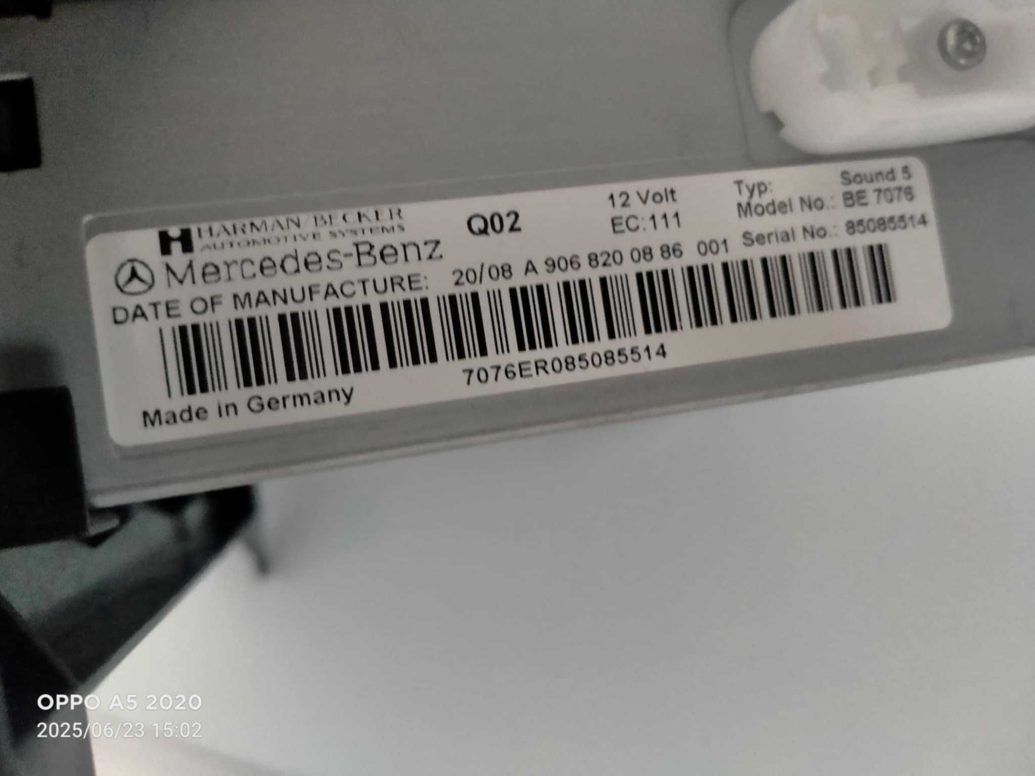 Radio cd player mercedes a class w 169
