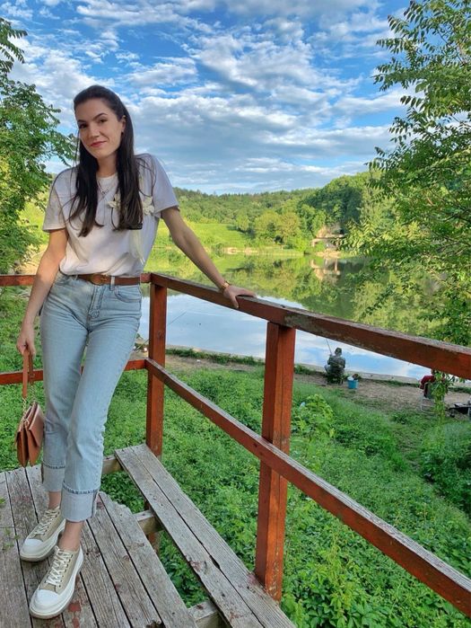 Дънки Stradivarius Straight high waist