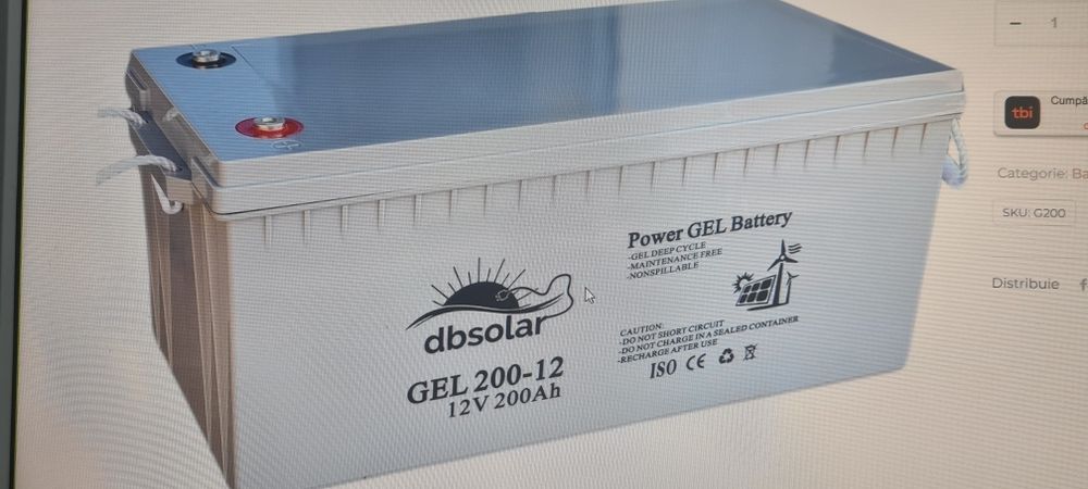 Baterie pentru panou solar