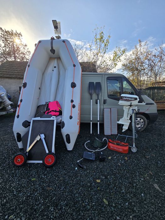 Barca gomflabila Kolibri KM 300D + Motor Jhonson 4cp + Sonar  Lowrance