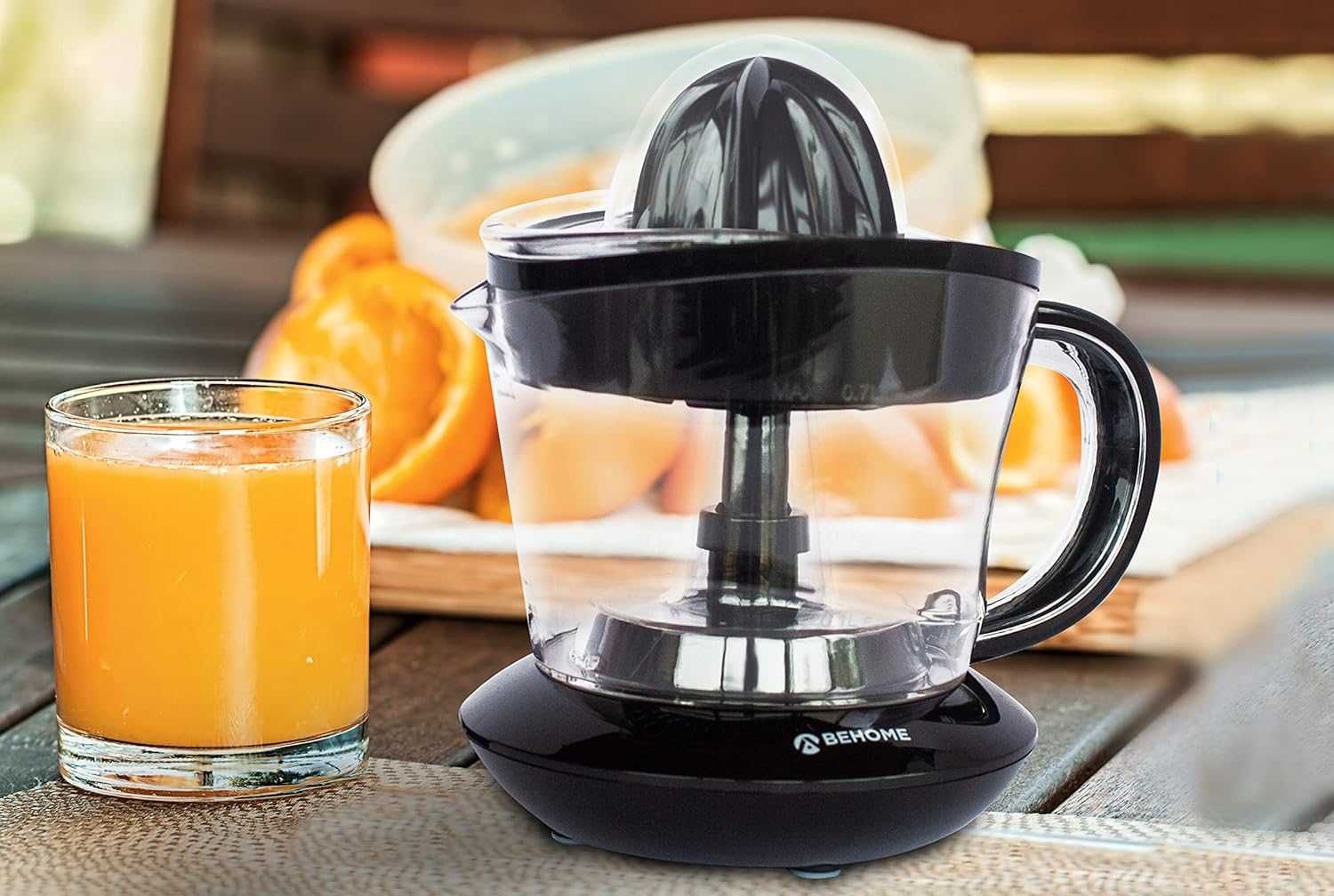 BEHOME JC700 Електрическа сокоизстисквачка, пластмаса, черна