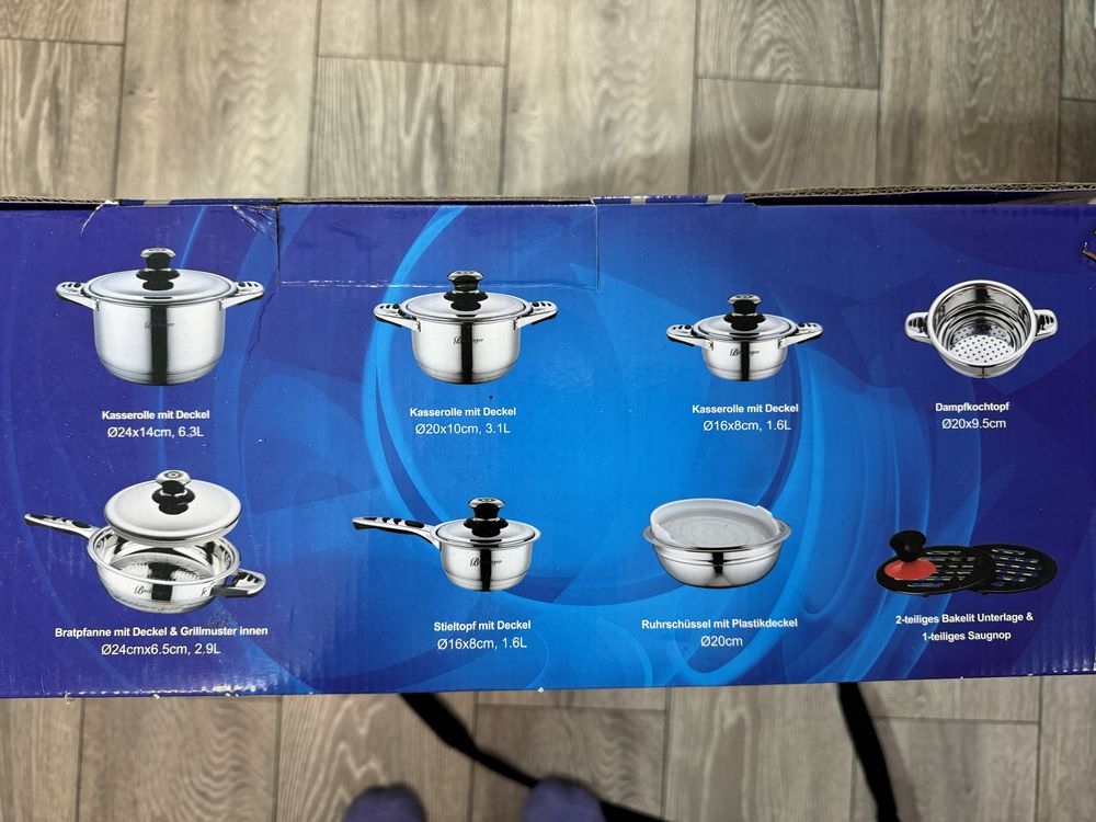 Set vase de gatit inox Bachmayer