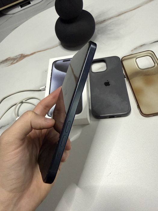 Iphone 15 Pro Max 256gb Albastru titanium full box 10/10