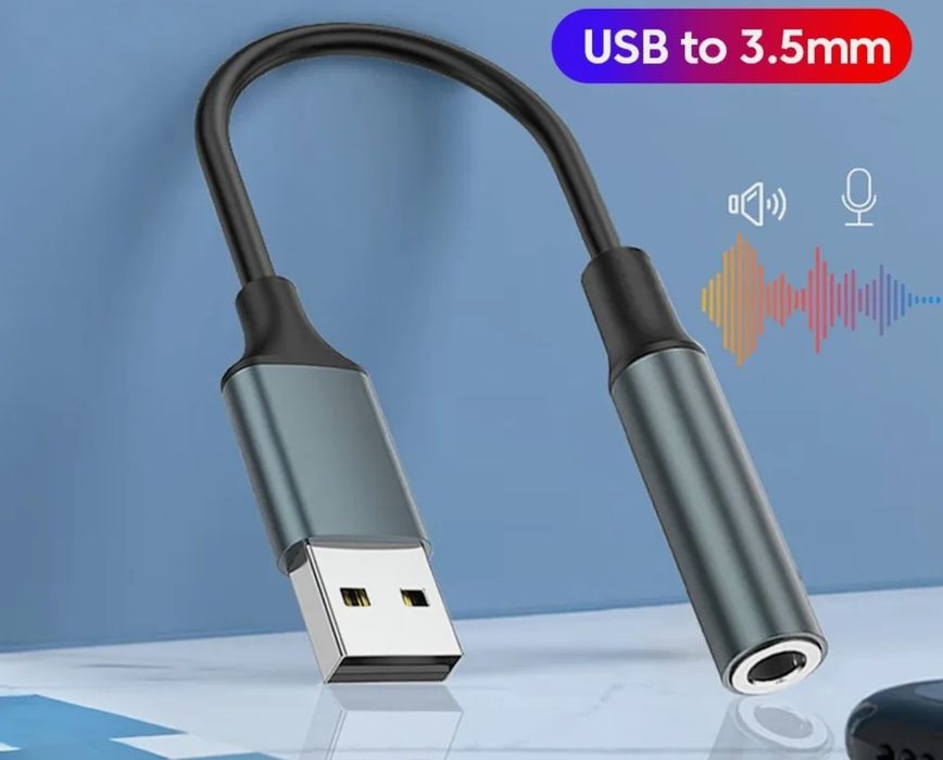 Аудио адаптер USB-A  to 3,5 mm