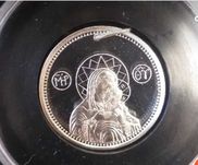 Сребърен медальон "Православна Богородица", пр. 999,9, 8 гр