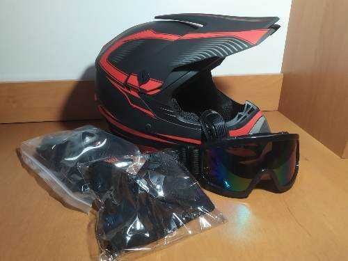 Casca moto/enduro/atv  +Ochelari+Manusi+Cagula