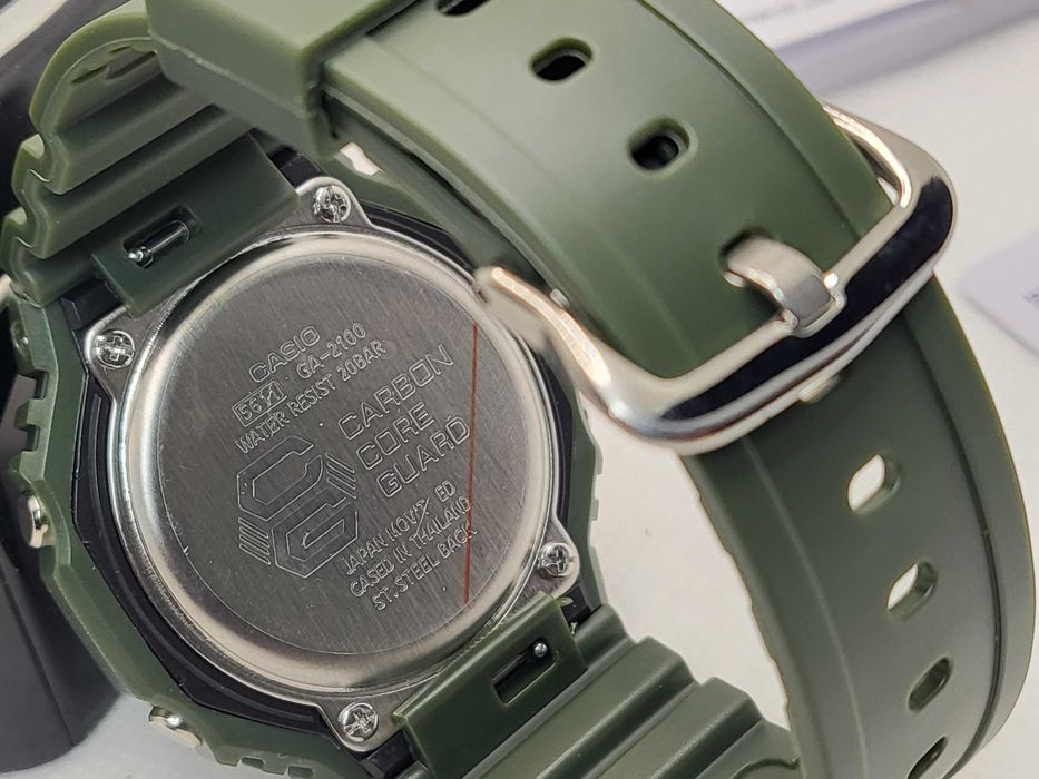 Ceas Sport Casio G-Shock GA-2100 Green Army – Nou, Garanție 2 Ani