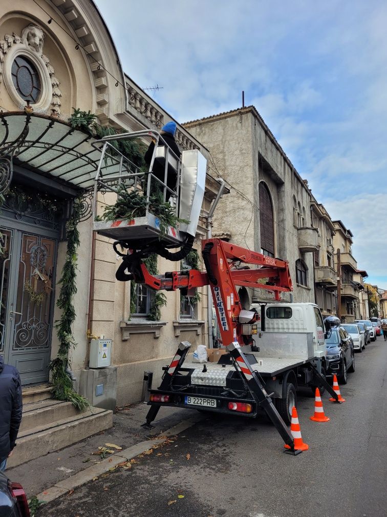 Lucrari cu Nacela Toaletari copaci Montaj Jgheaburi burlane inchiriere