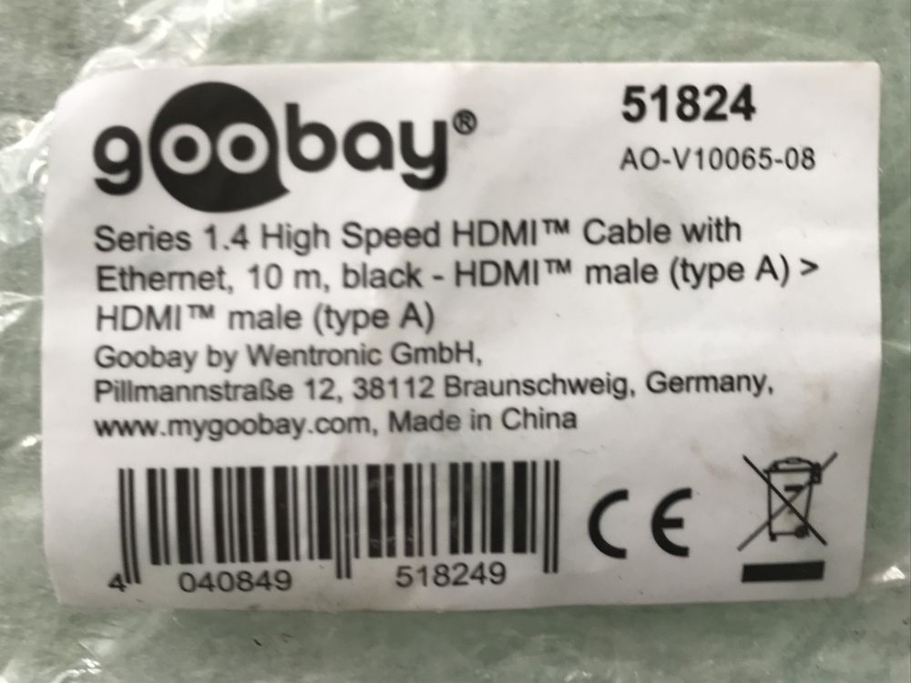 Cablu HDMI  10 metri Goobay