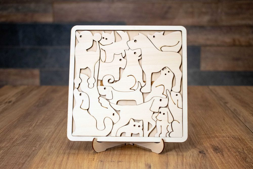 Дървен пъзел "Верни Другари"