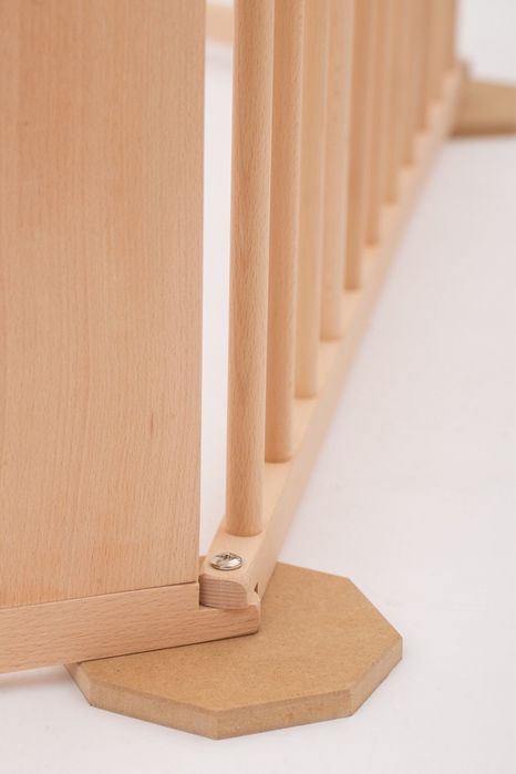 Tarc de joaca hexagonal 5+1 pentru copii si bebelusi, din lemn de fag