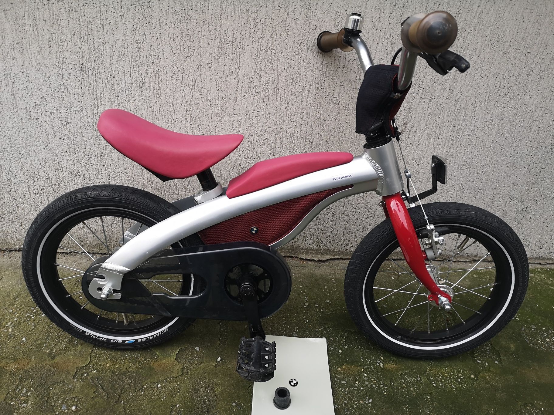 Bicicletă copii BMW Kidsbike 14 Zoll 2 in 1 rosu/gri