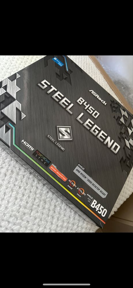 Дънна платка Steel Legend B450 AM4 + Процесор Ryzen 7 2700x + 16GB RAM