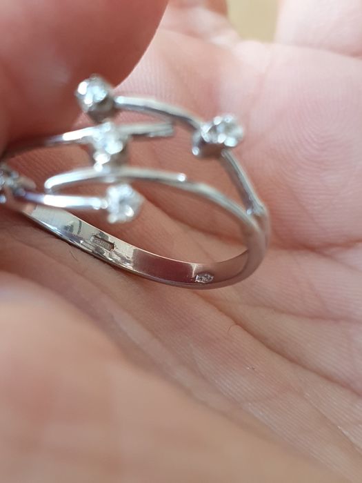 Inel aur alb 18k/ 18mm
