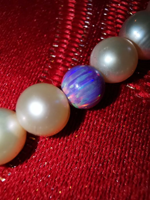 Hatton Labs colier perle și opal natural