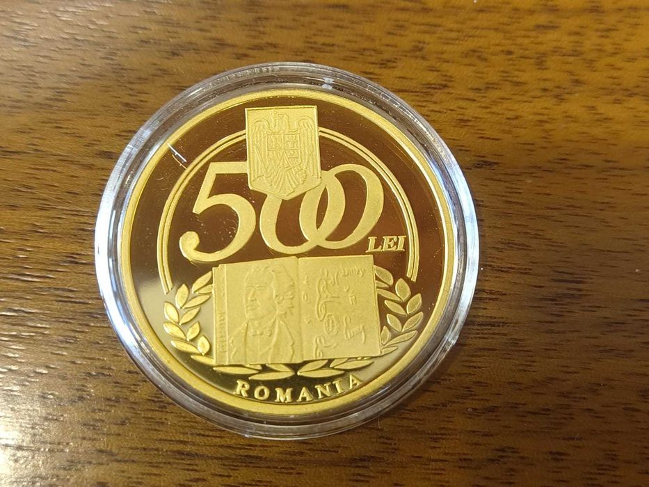 Moneda numismatica BNR - 160 de ani de la nasterea lui Mihai Eminescu