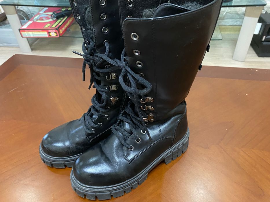 Ботинки 36р. сапоги берцы зимние на девочку