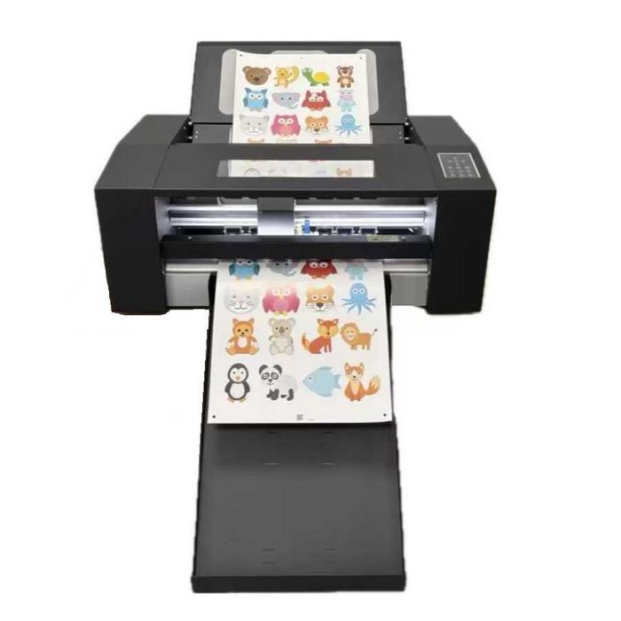 Плоттер для наклеек и стикер с двумя головами и камерой определения
