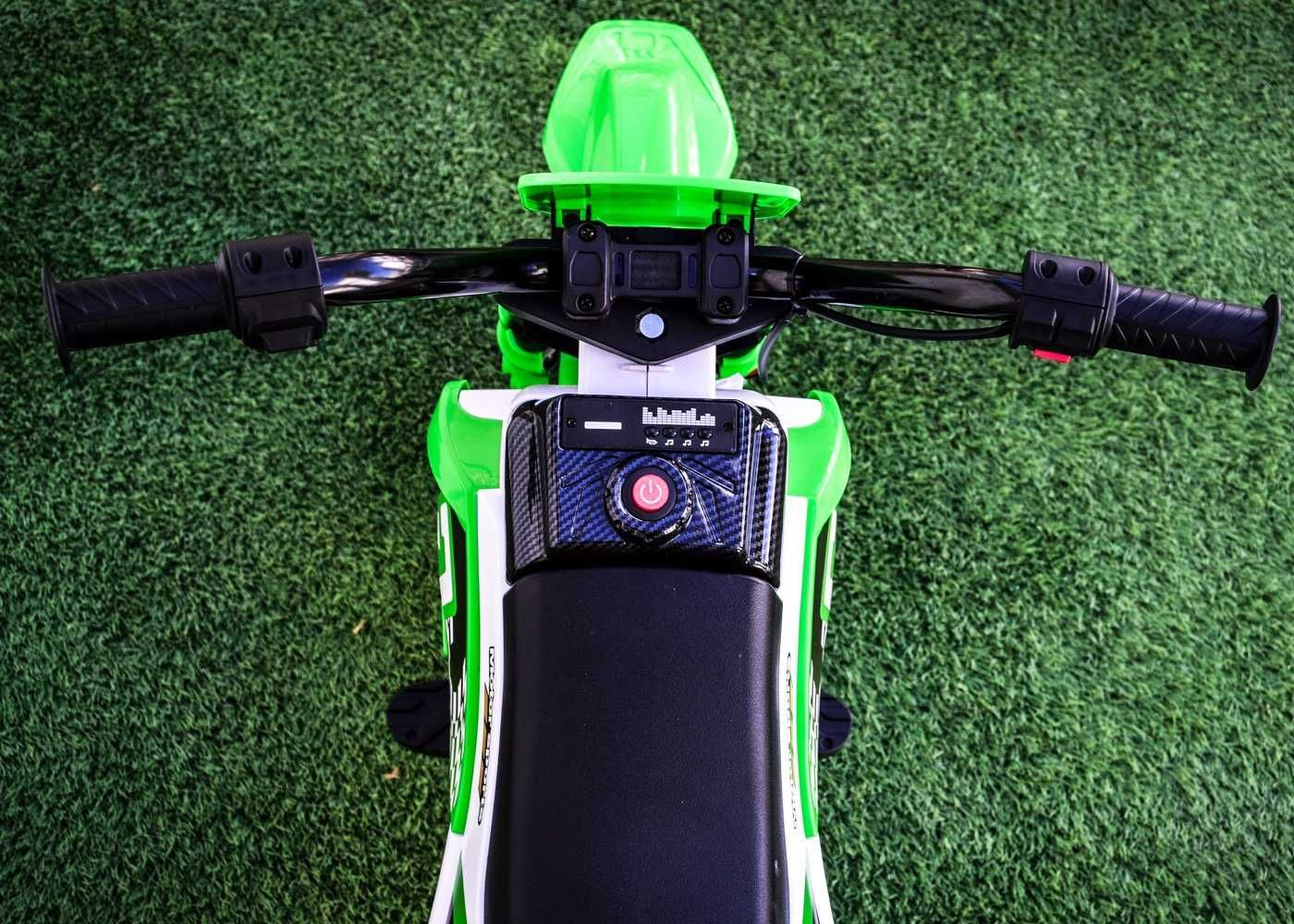 Motocicleta electrica copii 3-6 ani Go BJH022 cu roti ajutatoare Verde