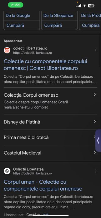 Corpul omenesc set (schelete impreuna cu organe) colectia Libertatea