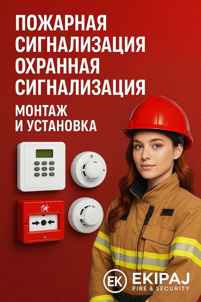 Пожарная сигнализация установка монтаж Ёнғин ва қўриқлаш сигнализация