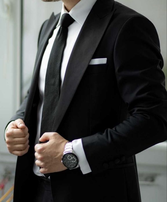 Vand sacou negru rever din matase pt ceremonie / evenimente !