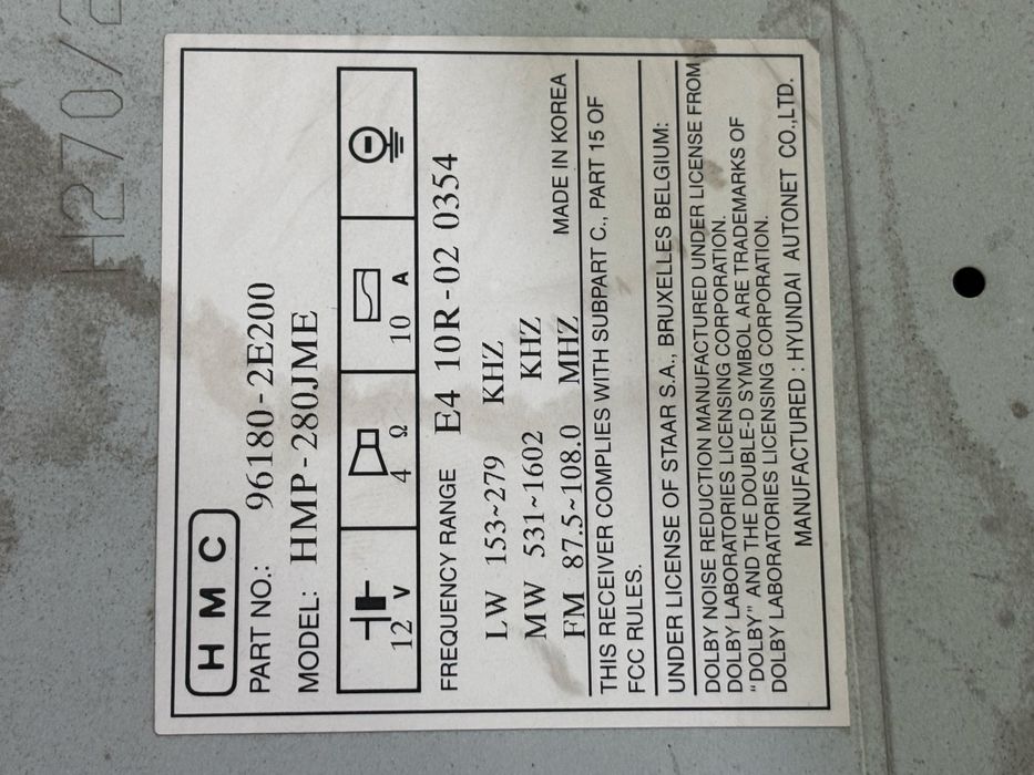 Radio CD player hyundai tucson 2004-2010 cod E3k5900217