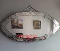 Oferta soc oglinda de cristal venetian veche de 50 ani