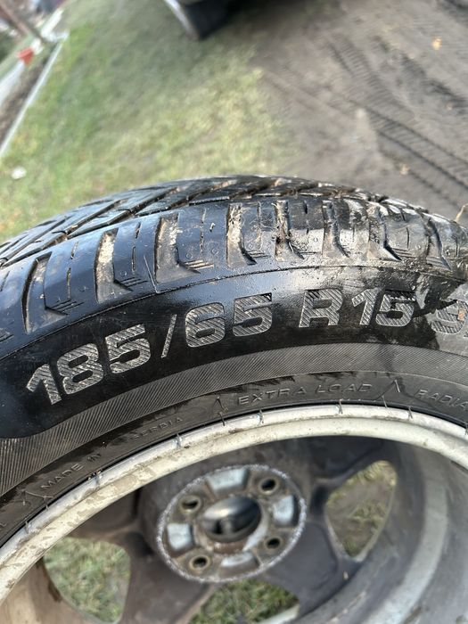 Set 4 roti 185/65 R15 jante aliaj anvelope all season