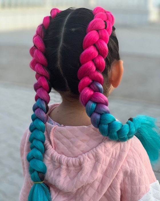 Каникалоны цветные косы