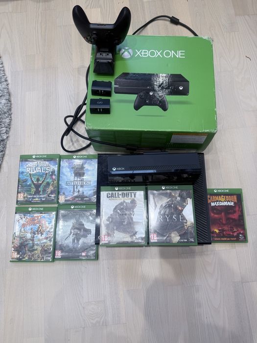 Xbox one cu kinect,controler,2 extra batery si 7 jocuri