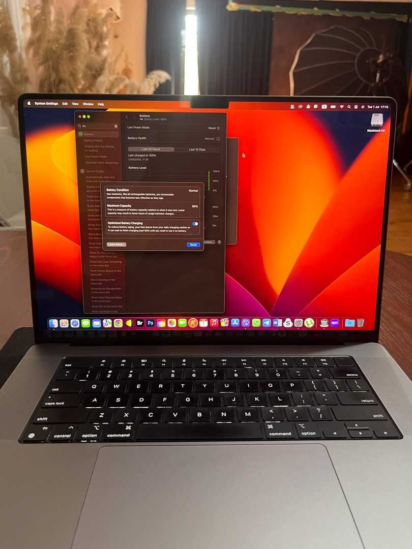 MacBook Pro 16" M1 Pro 10-CPU, 16-GPU, 32RAM,512SSD