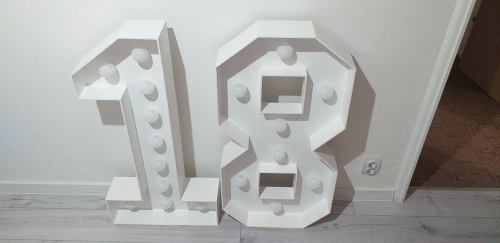 Cifra volumetrica aniversare majorat petreceri 18 led