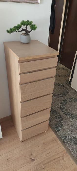 MALM , скрин с 6 чекмеджета, IKEA