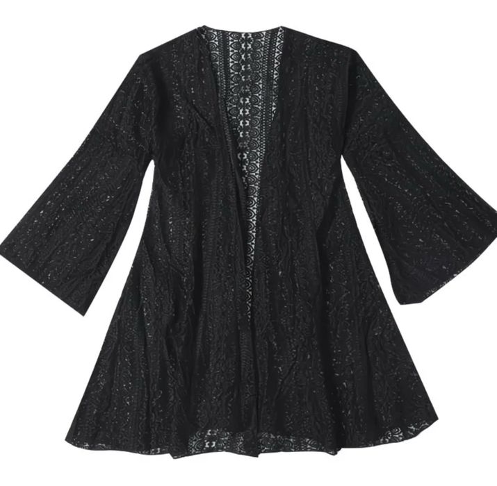 Парео черное кружевная