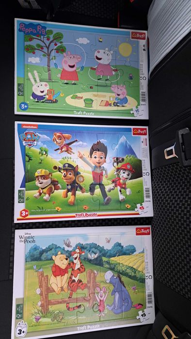 Set 3 puzzle (Paw Patrol, PeppaPig, Winnie the Pooh)