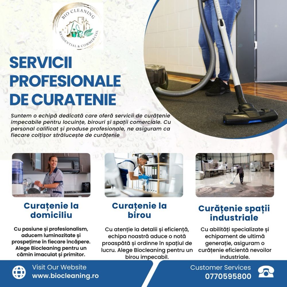 Biocleaning/ Servicii curatenie / Prahova / Ploiesti.