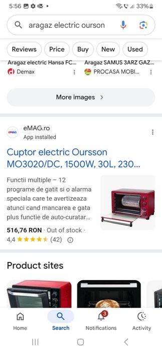 2 cuptoare electrice Oursson
