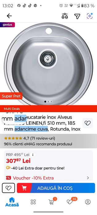 Vind chiuvetă aleveus de bucătărie