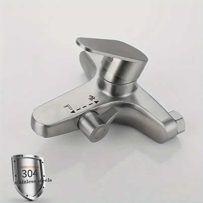 baterie dus otel inoxidabil negru sau argintiu, prindere perete