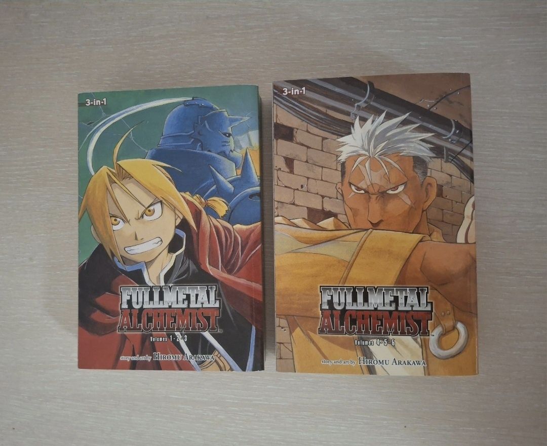 Манга: Fullmetal Alchemist volume 1 и 2 на 3 in 1 editions