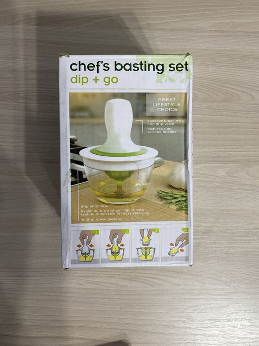 Ёмкость для масла с кисточкой для кухни