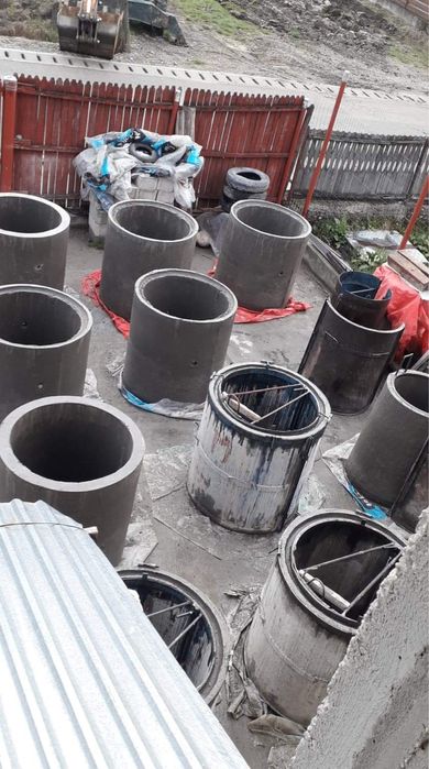 Tuburi și capace din beton armat pentru fose, fântâni și podețe.