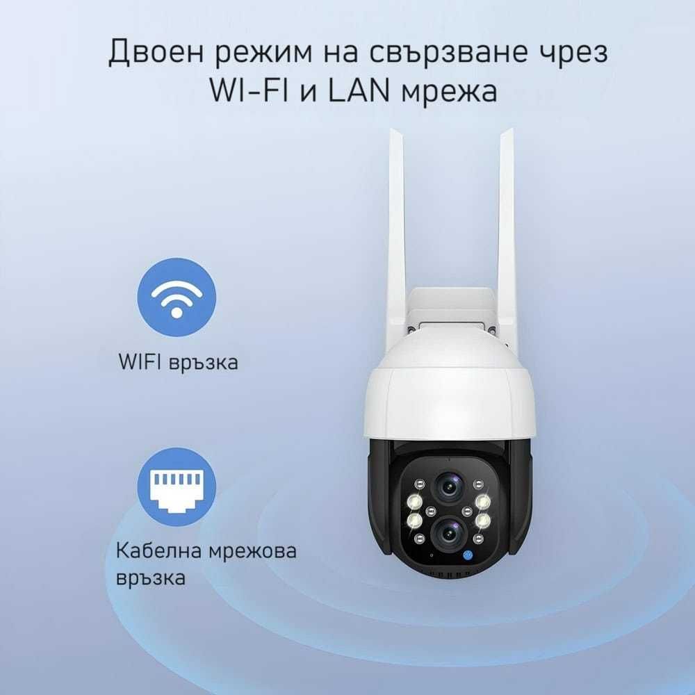 AVATTO IPC20-EU 4MP WiFi Външна Камера с Двоен Обектив | IP66 | 355*